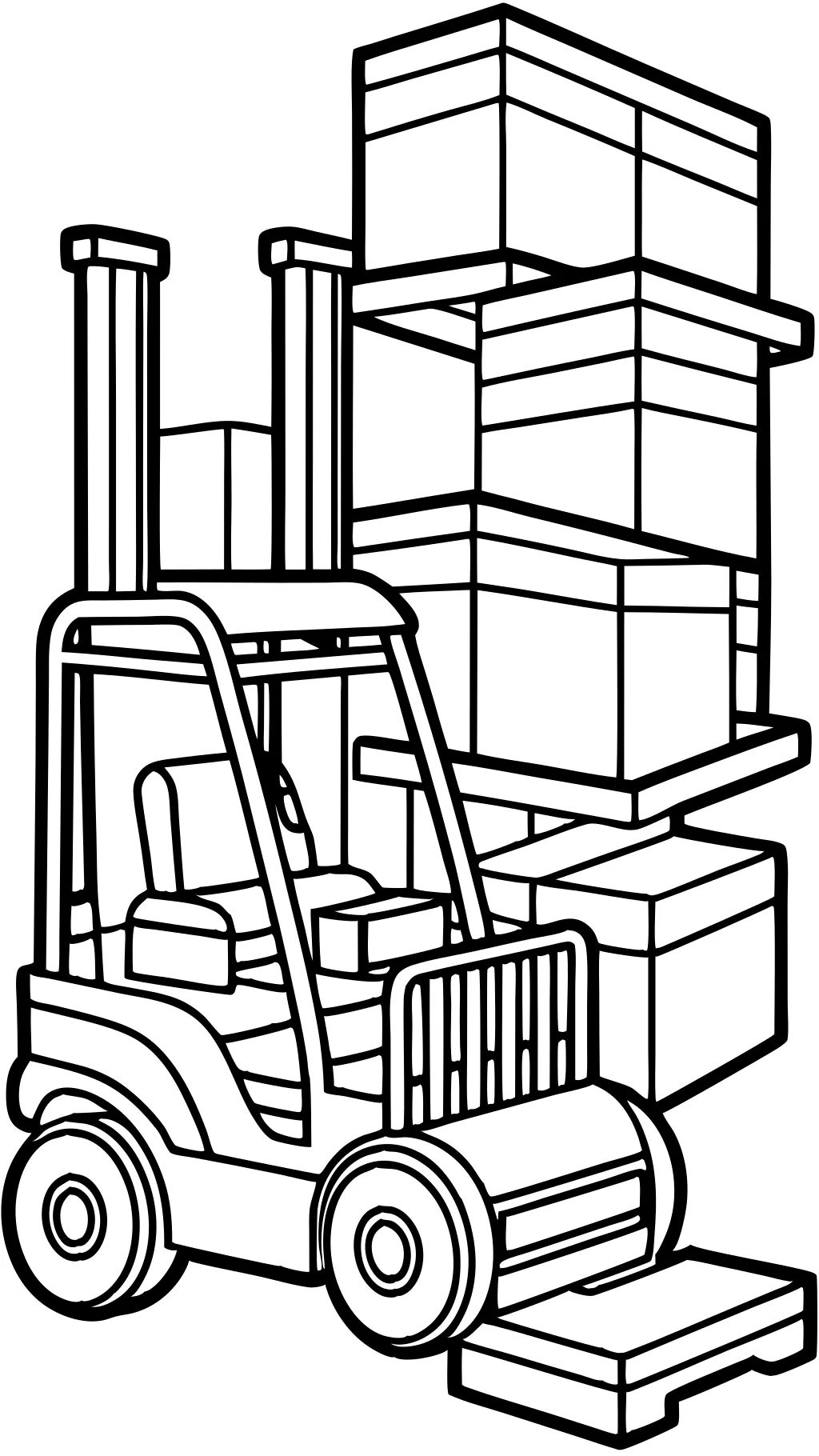 forklift coloring page